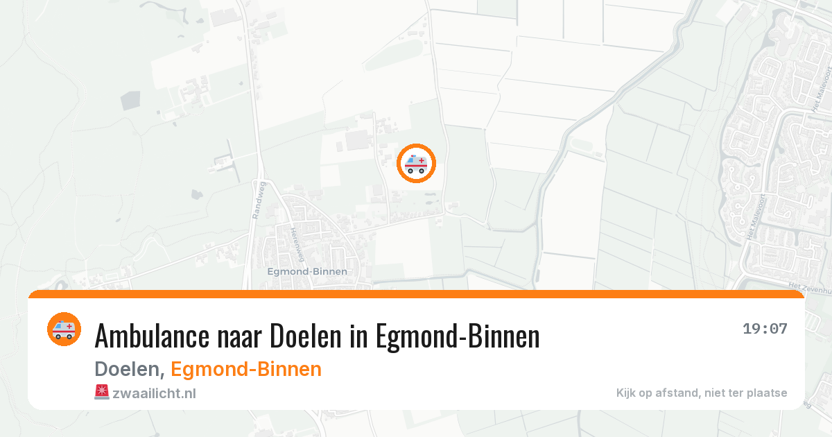 Ambulance naar Doelen in Egmond-Binnen — 6 aug 2026