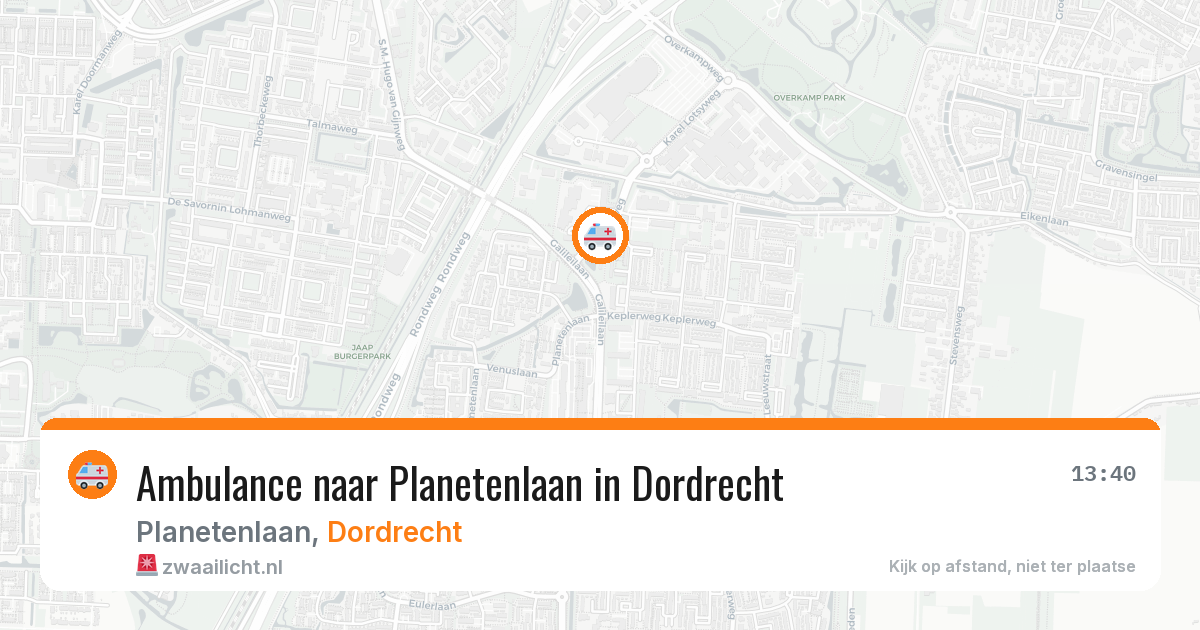 Ambulance naar Planetenlaan in Dordrecht — 28 jul 2026