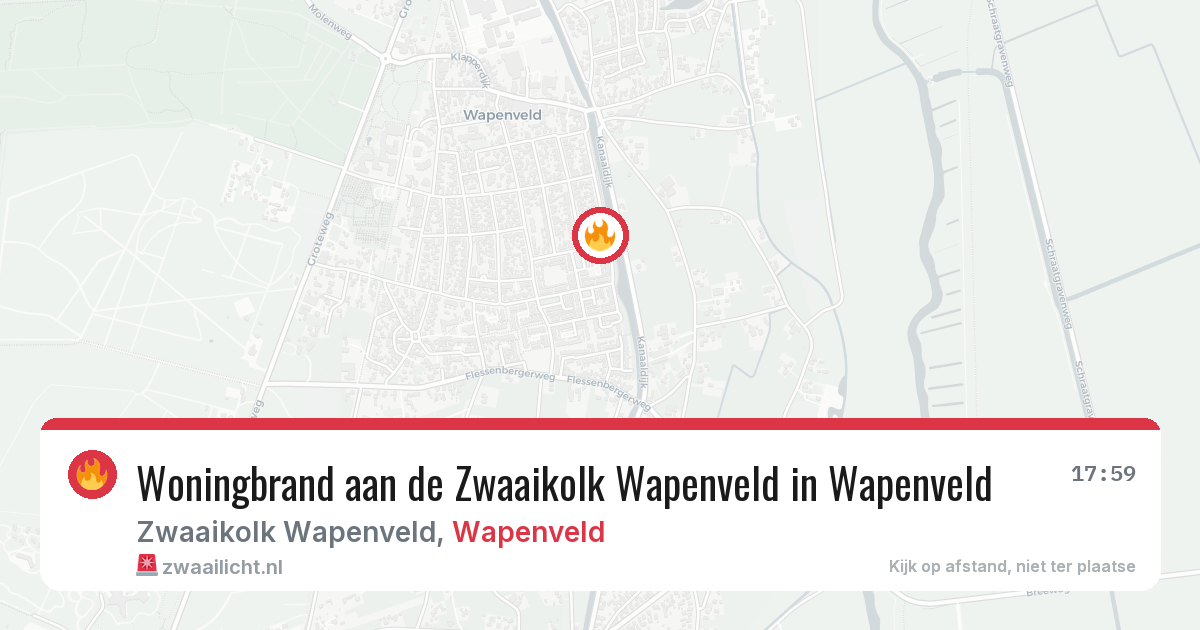 Woningbrand aan de Zwaaikolk Wapenveld in Wapenveld — 28 mrt 2026