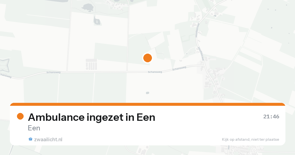 Ambulance ingezet in Een — 15 aug 2026