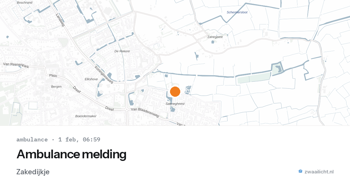 Ambulance melding — 1 feb 2026