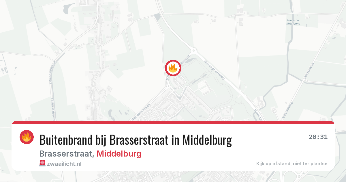 Buitenbrand bij Brasserstraat in Middelburg — 20 mei 2026