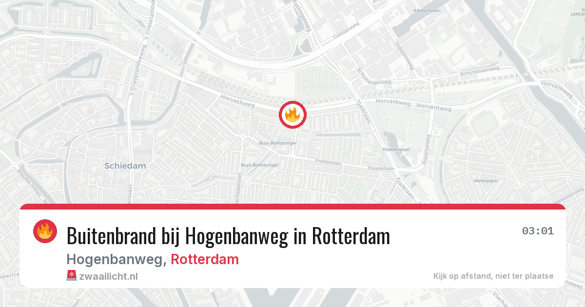 Buitenbrand bij Hogenbanweg in Rotterdam — 31 mei 2026