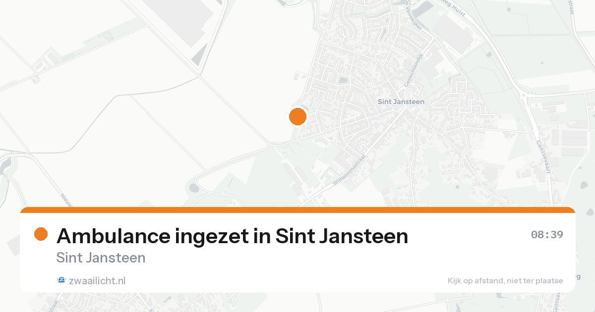 Ambulance ingezet in Sint Jansteen — 15 aug 2026