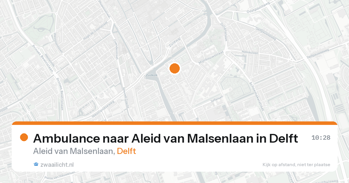 Ambulance naar Aleid van Malsenlaan in Delft — 26 aug 2026