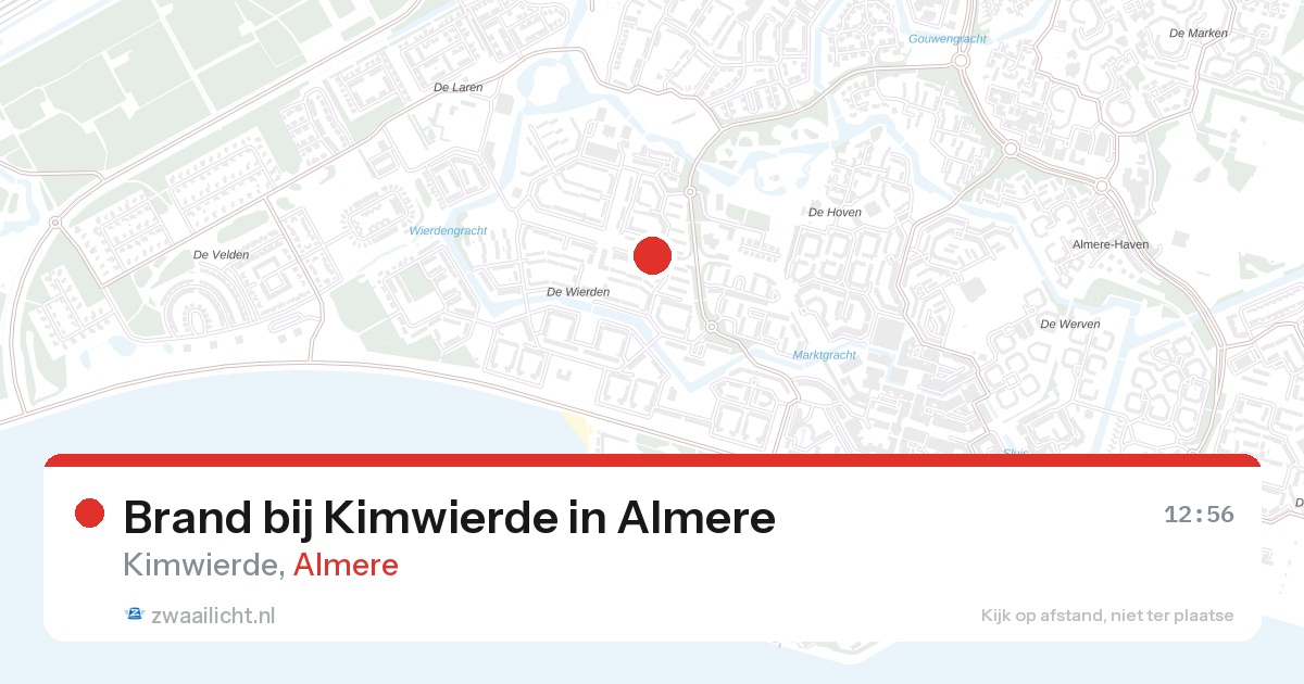 Brand bij Kimwierde in Almere — 29 mrt 2026