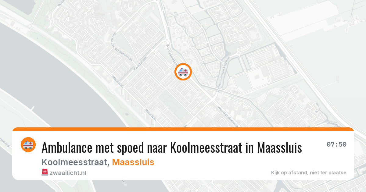 Ambulance met spoed naar Koolmeesstraat in Maassluis — 12 aug 2026