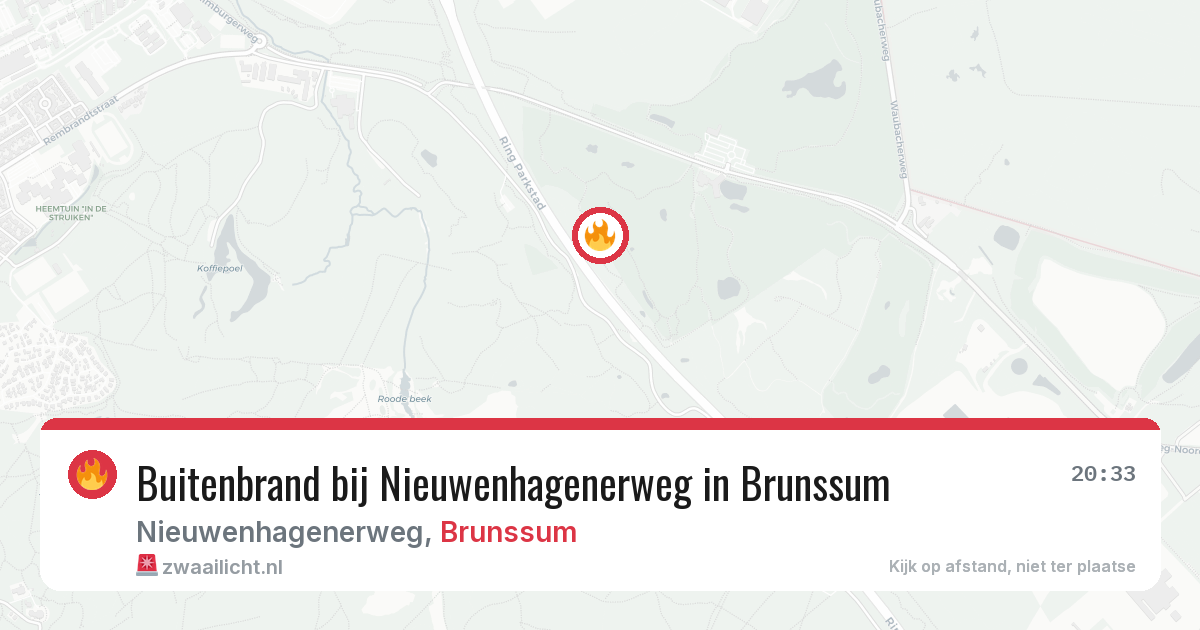 Buitenbrand bij Nieuwenhagenerweg in Brunssum — 16 apr 2026