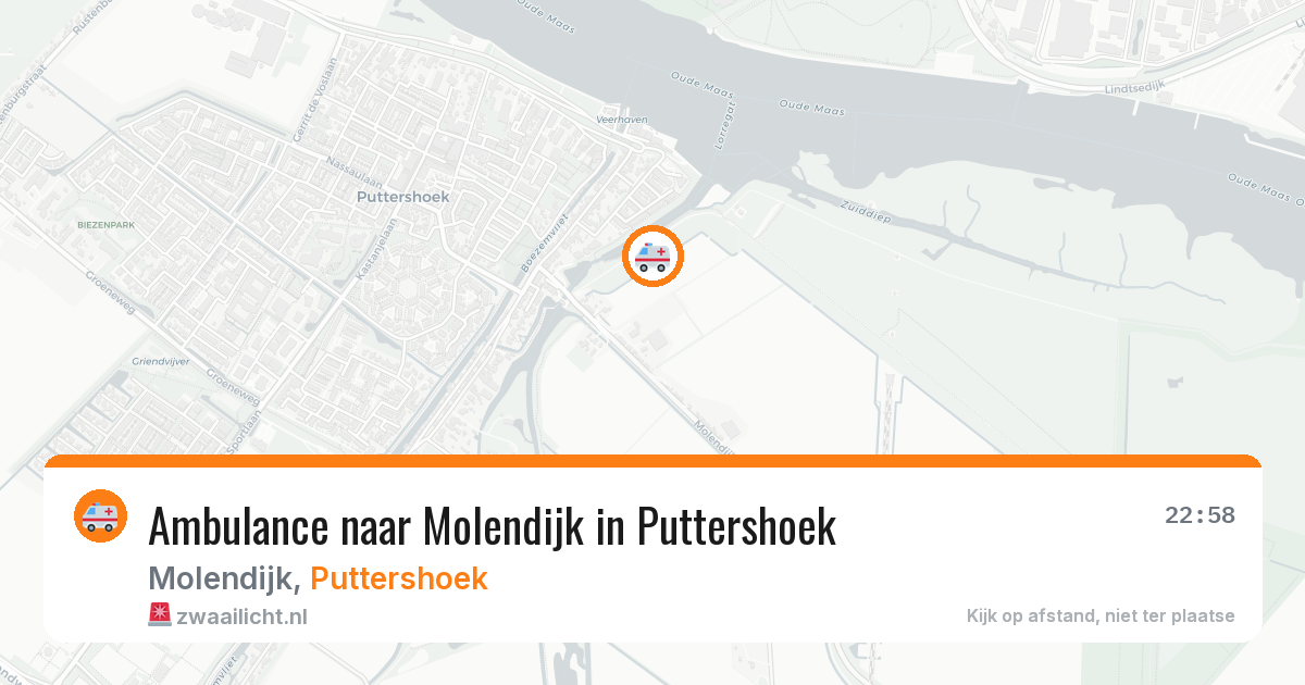 Ambulance naar Molendijk in Puttershoek — 12 jun 2026