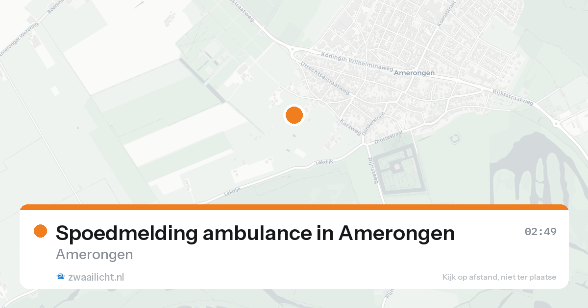 Spoedmelding ambulance in Amerongen — 23 aug 2026