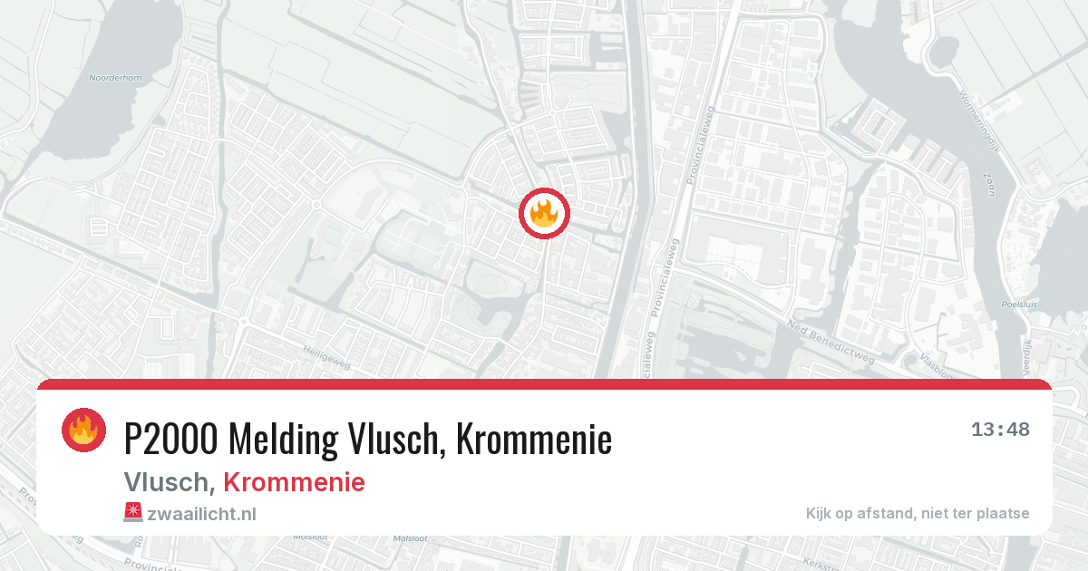 P2000 Melding Vlusch, Krommenie — 1 feb 2026