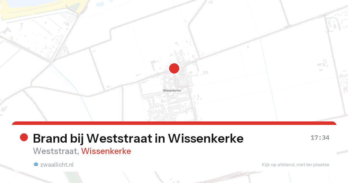 Brand bij Weststraat in Wissenkerke — 24 aug 2026