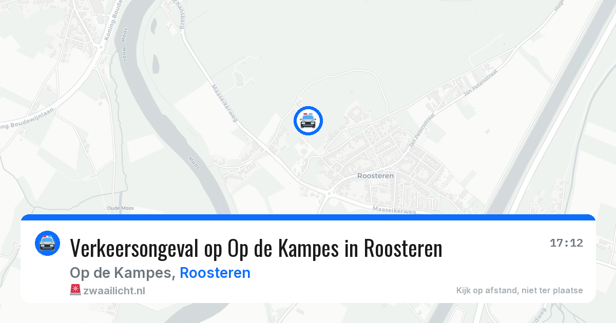 Verkeersongeval op Op de Kampes in Roosteren — 10 apr 2026