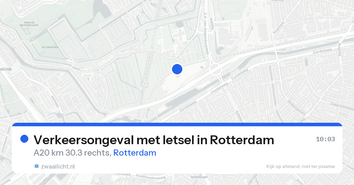 Verkeersongeval met letsel in Rotterdam — 25 aug 2026