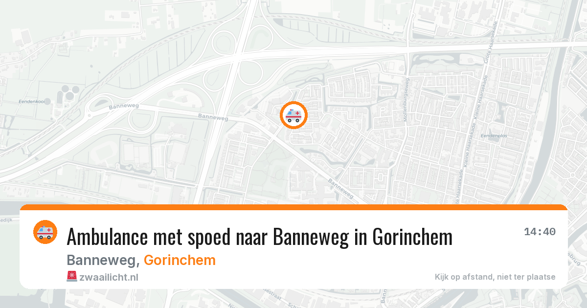 Ambulance met spoed naar Banneweg in Gorinchem — 11 aug 2026