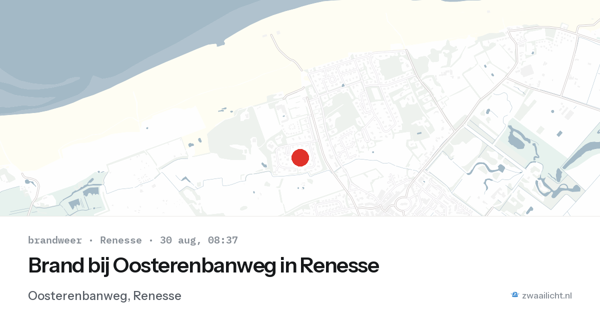 Brand bij Oosterenbanweg in Renesse — 30 aug 2026