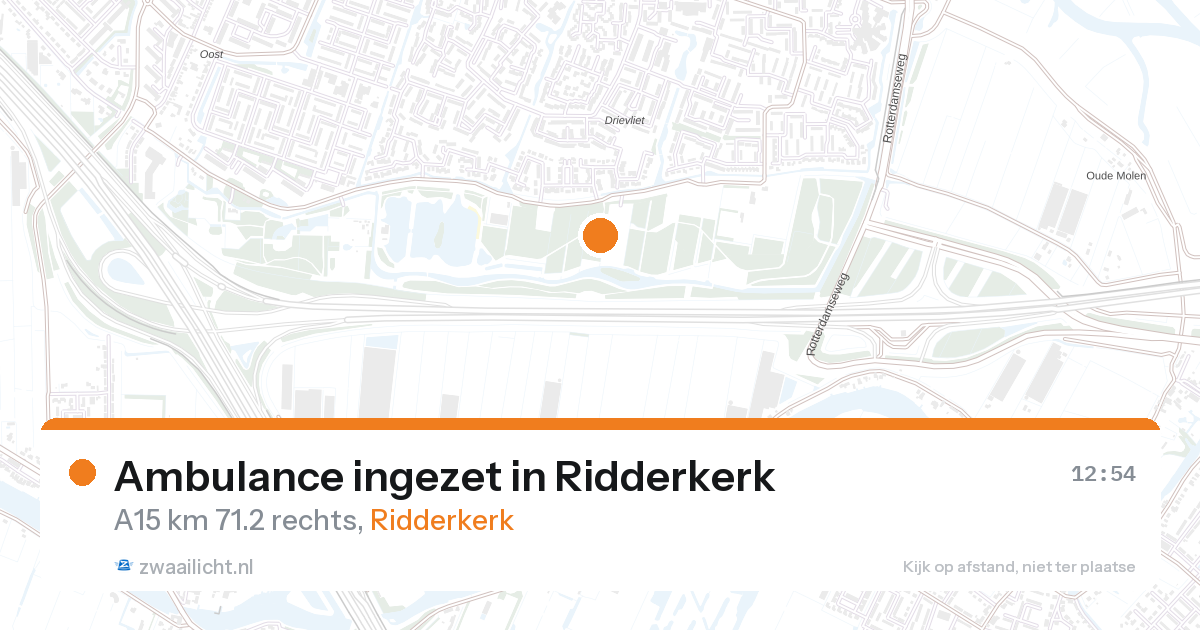 Ambulance ingezet in Ridderkerk — 28 aug 2026