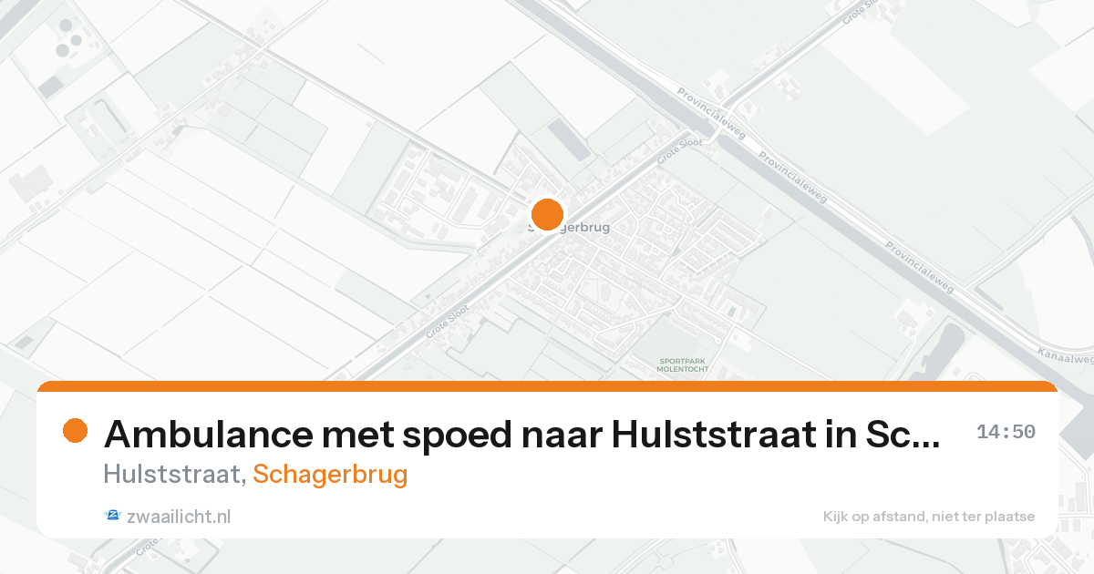 Ambulance met spoed naar Hulststraat in Schagerbrug — 23 aug 2026