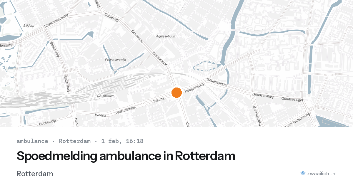 Spoedmelding ambulance in Rotterdam — 1 feb 2026