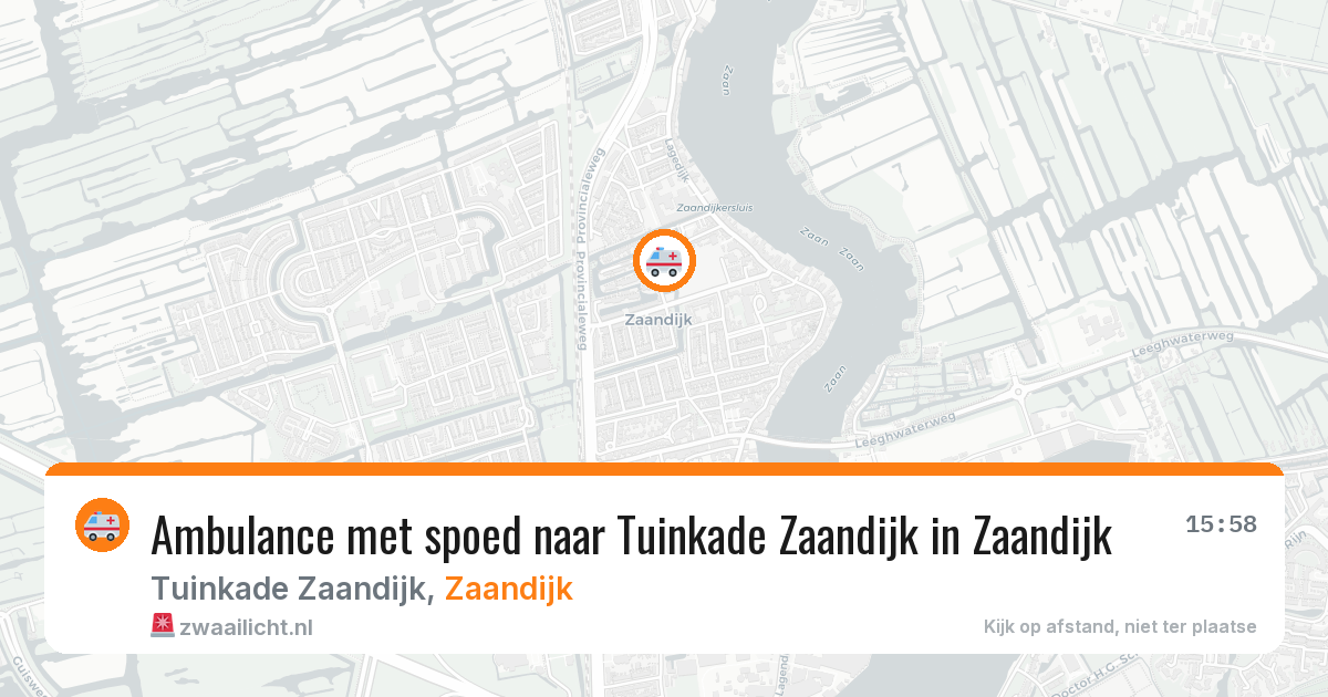 Ambulance met spoed naar Tuinkade Zaandijk in Zaandijk — 8 mei 2026