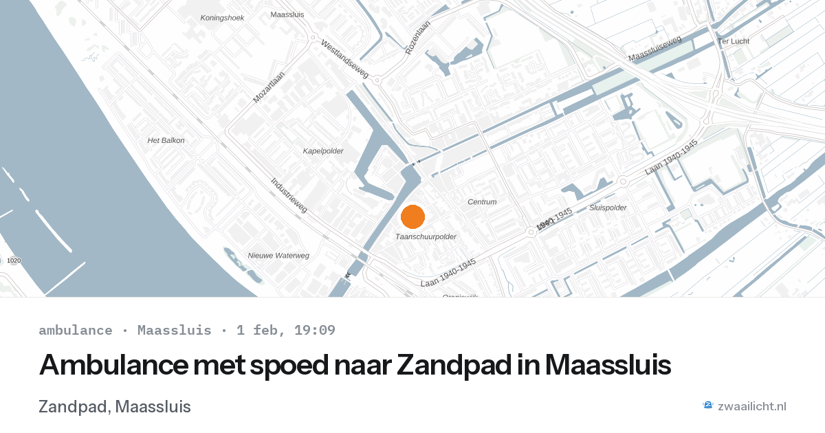 Ambulance met spoed naar Zandpad in Maassluis — 1 feb 2026