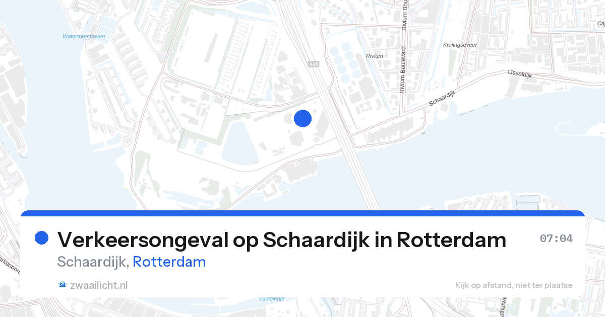 Verkeersongeval op Schaardijk in Rotterdam — 16 jul 2026