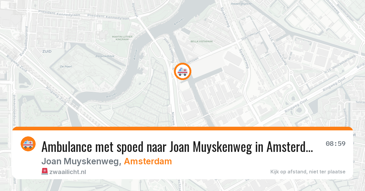 Ambulance met spoed naar Joan Muyskenweg in Amsterdam — 19 jun 2026