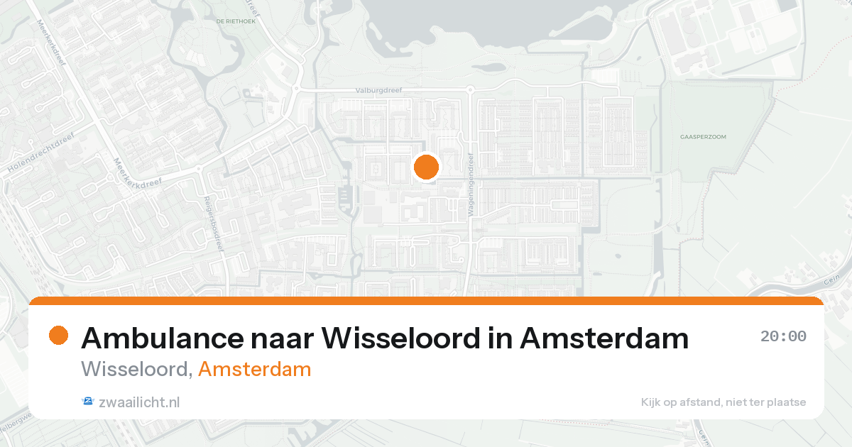 Ambulance naar Wisseloord in Amsterdam — 12 jun 2026