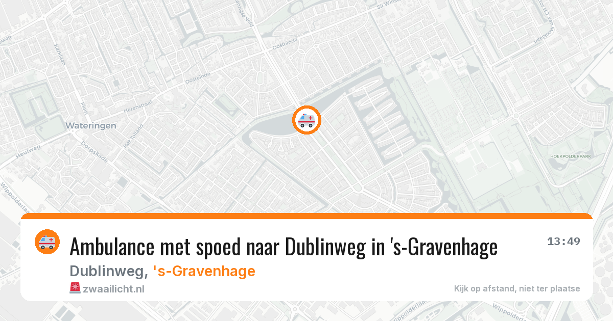 Ambulance met spoed naar Dublinweg in 's-Gravenhage — 25 jun 2026
