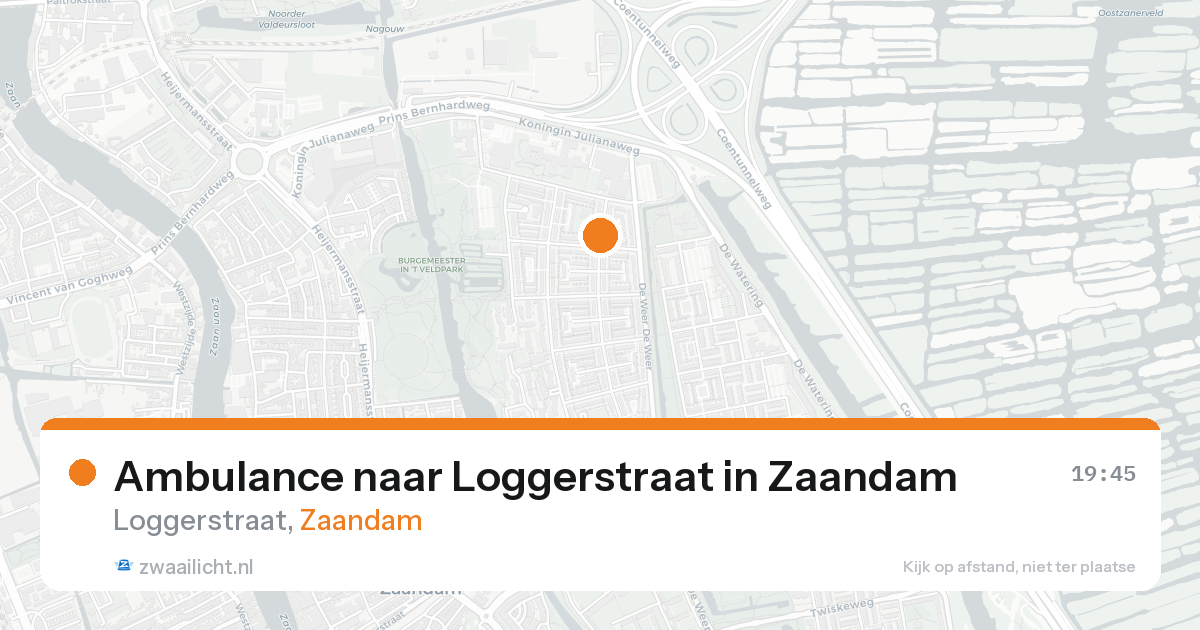 Ambulance naar Loggerstraat in Zaandam — 24 aug 2026