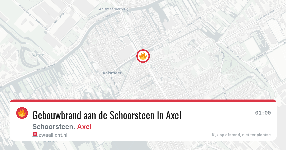 Gebouwbrand aan de Schoorsteen in Axel — 24 apr 2026