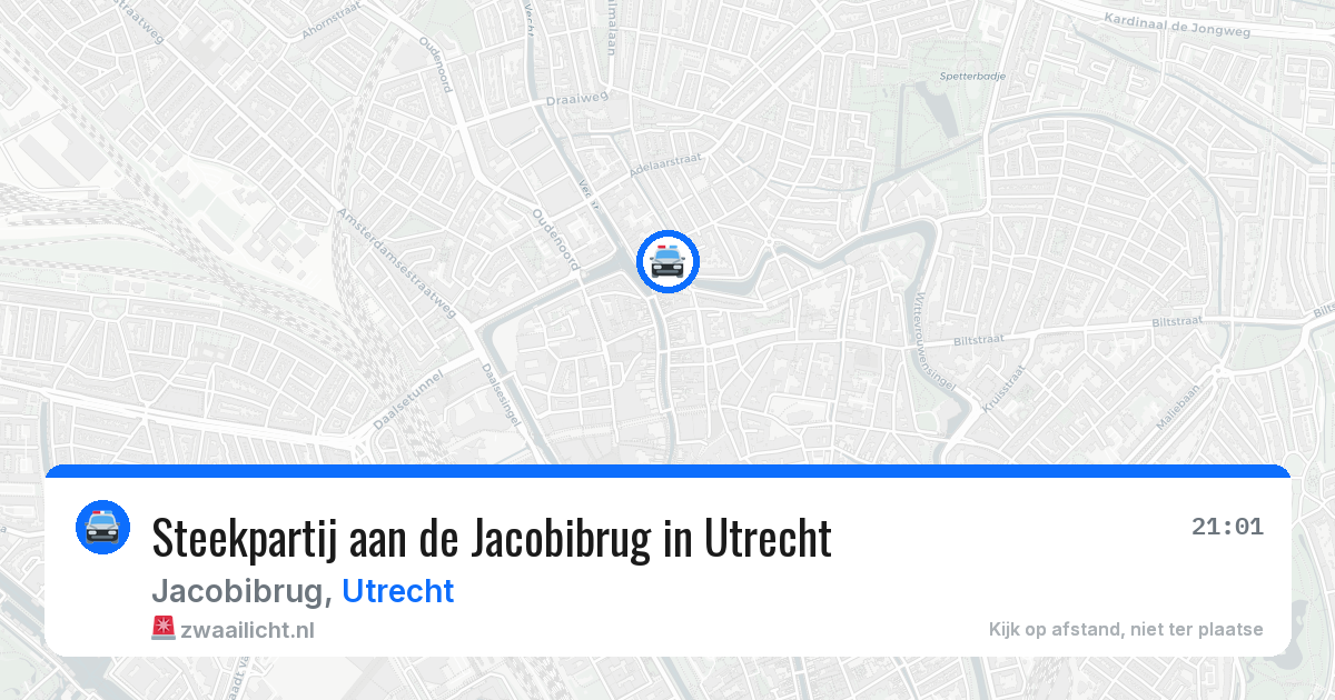 Steekpartij aan de Jacobibrug in Utrecht — 19 jul 2026
