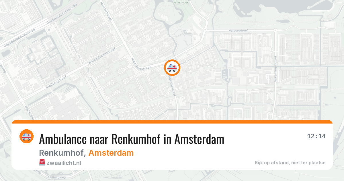 Ambulance naar Renkumhof in Amsterdam — 30 jul 2026
