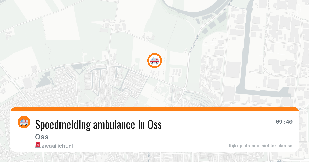 Spoedmelding ambulance in Oss — 12 aug 2026