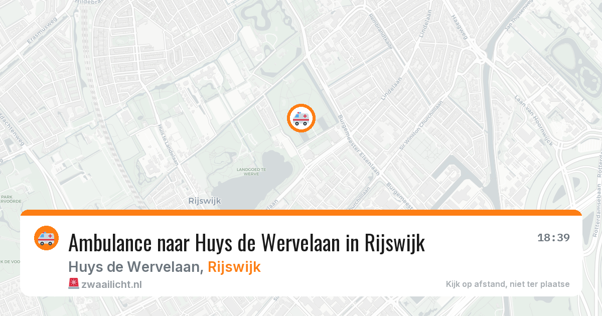 Ambulance naar Huys de Wervelaan in Rijswijk — 30 mei 2026