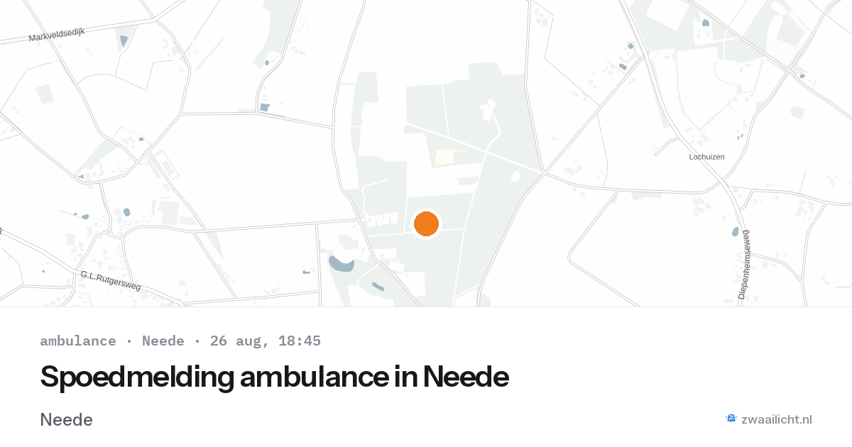 Spoedmelding ambulance in Neede — 26 aug 2026