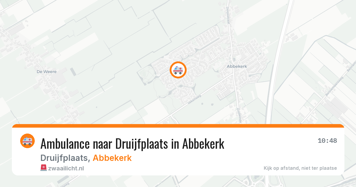 Ambulance naar Druijfplaats in Abbekerk — 21 jun 2026