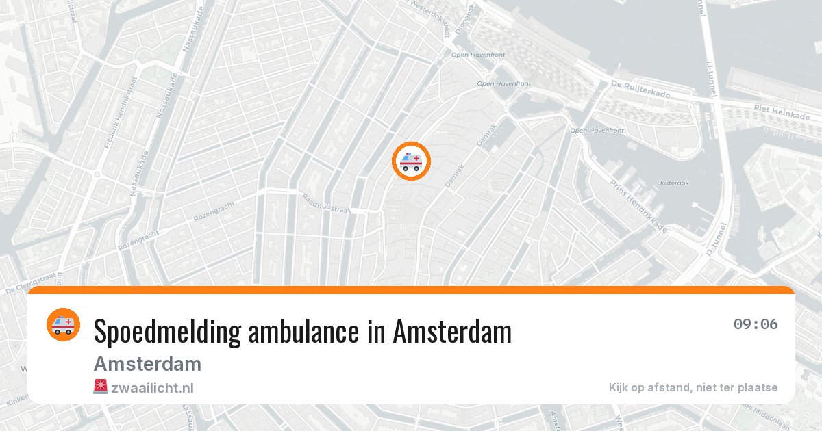Spoedmelding ambulance in Amsterdam — 22 jun 2026