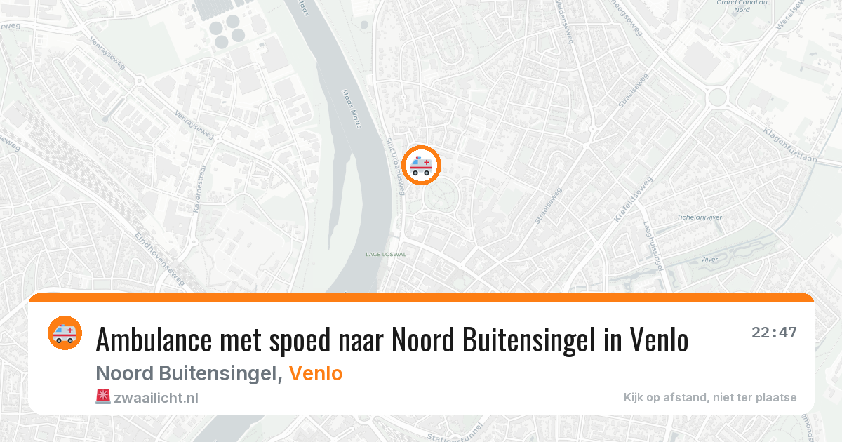 Ambulance met spoed naar Noord Buitensingel in Venlo — 4 jul 2026