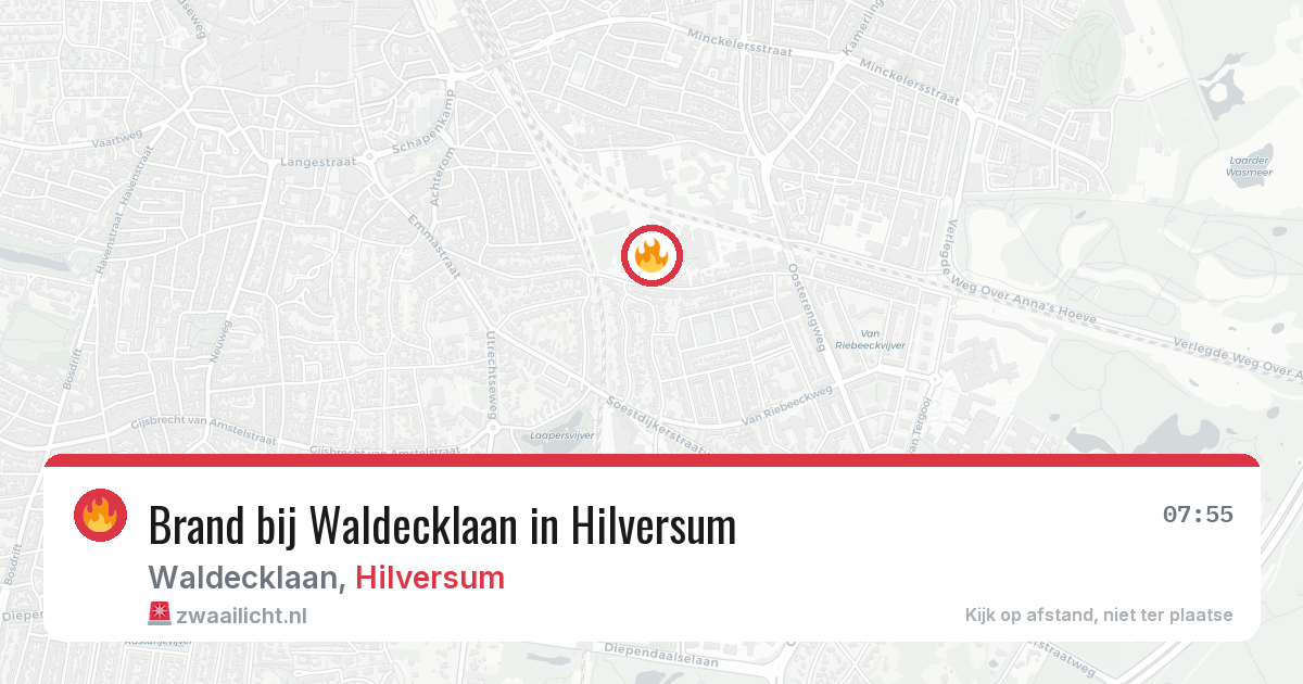 Brand bij Waldecklaan in Hilversum — 28 jun 2026