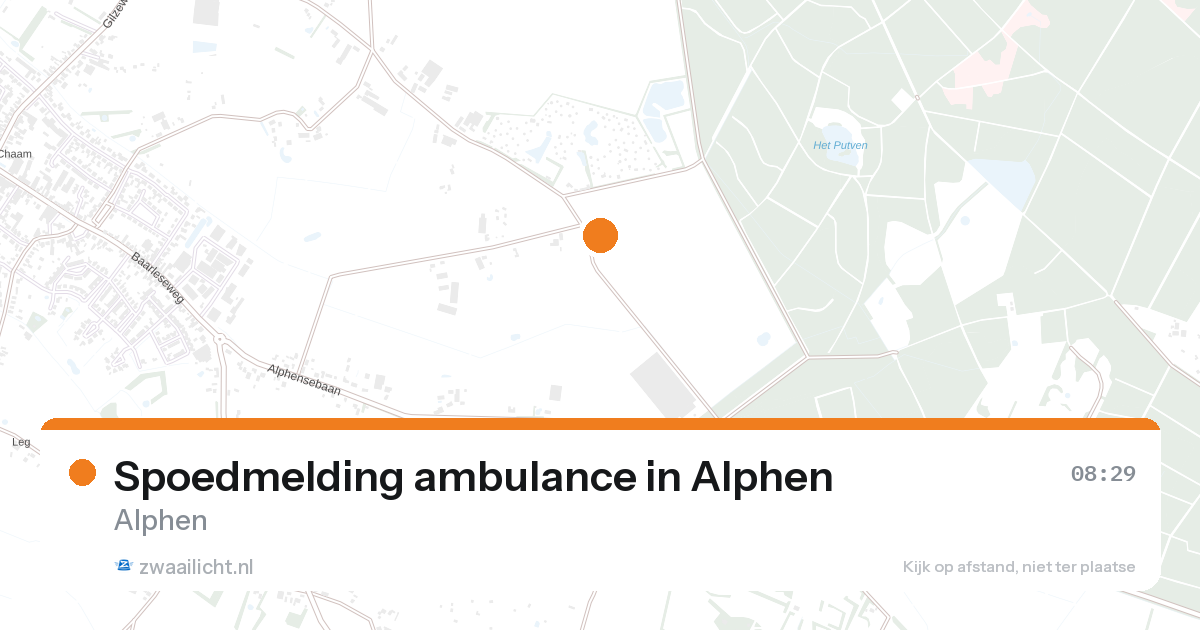 Spoedmelding ambulance in Alphen — 28 aug 2026