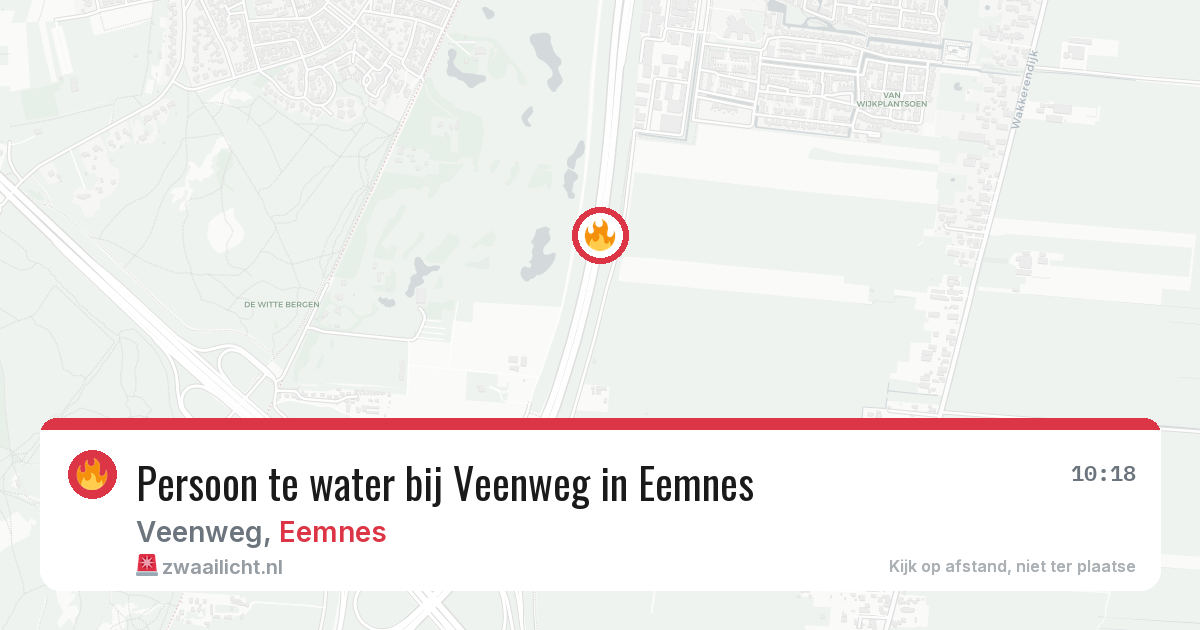 Persoon te water bij Veenweg in Eemnes — 6 mrt 2026