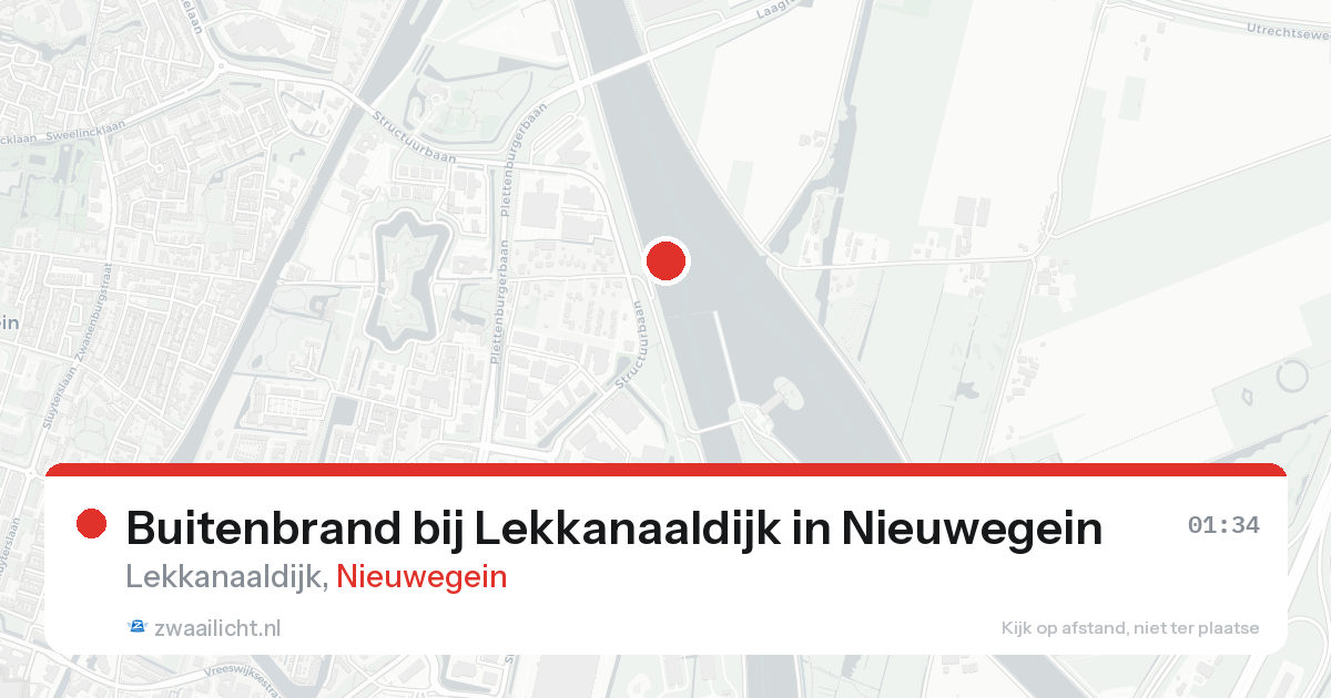 Buitenbrand bij Lekkanaaldijk in Nieuwegein — 14 aug 2026