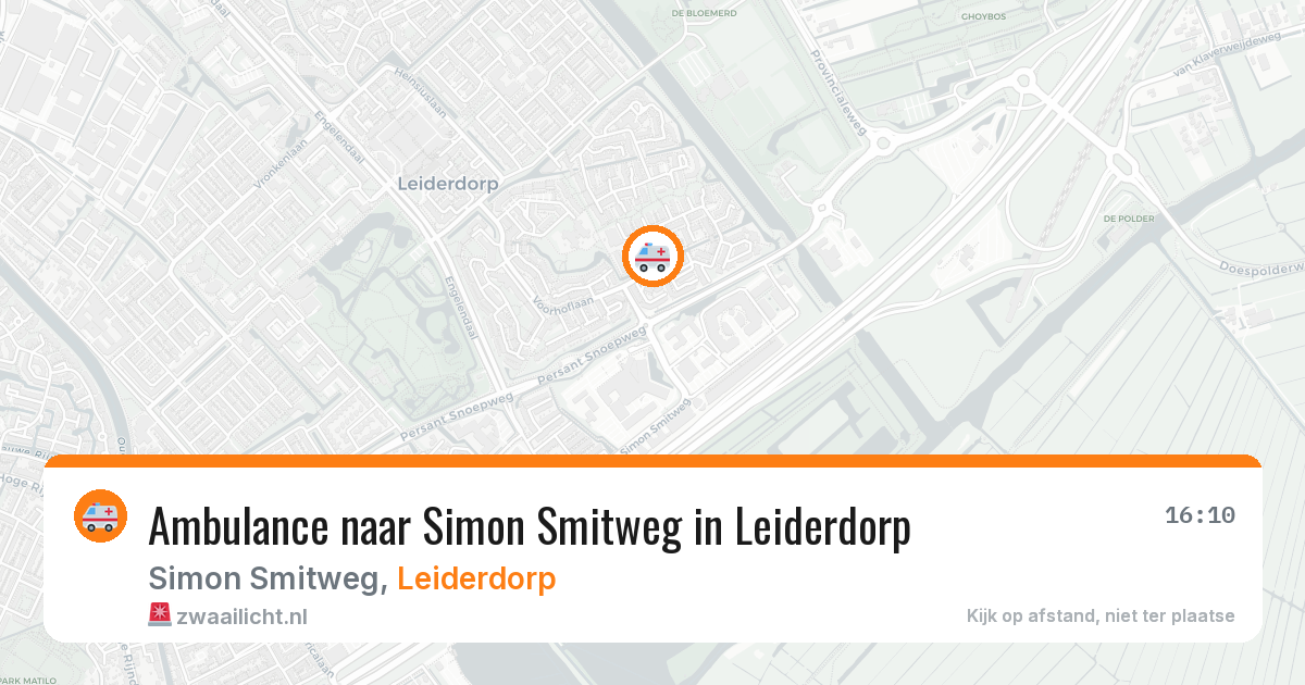 Ambulance naar Simon Smitweg in Leiderdorp — 20 mrt 2026