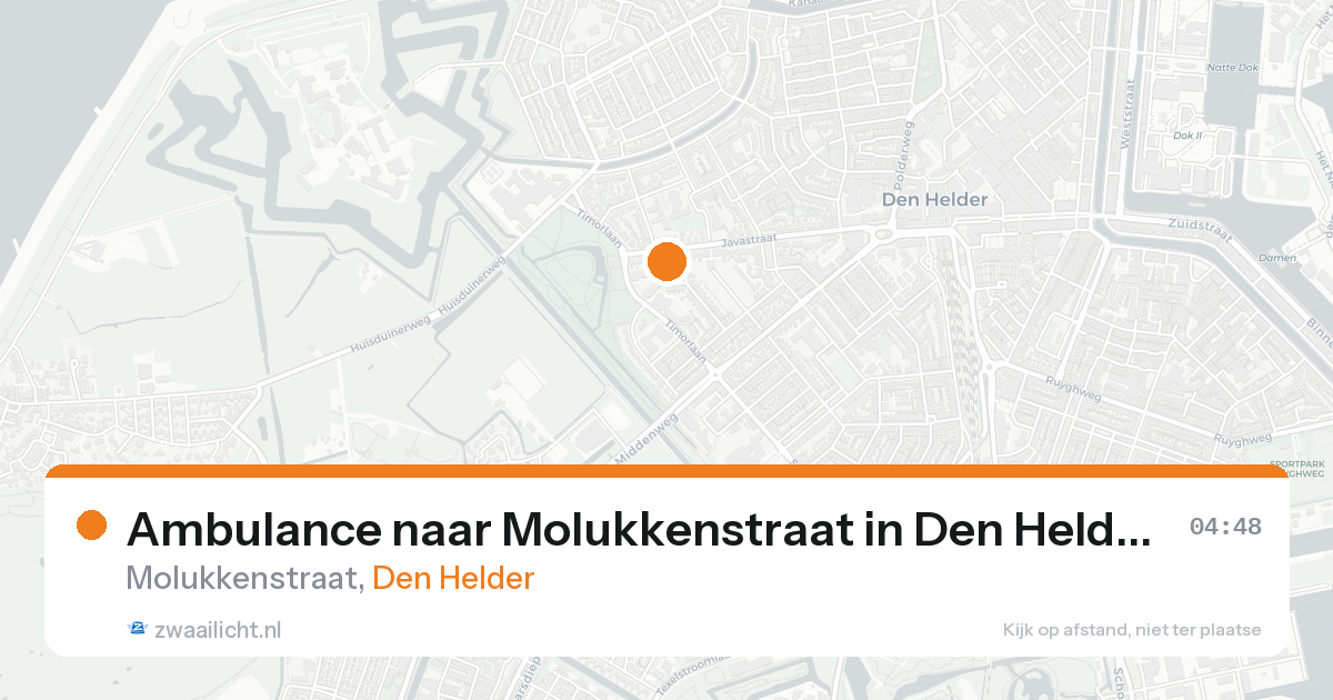 Ambulance naar Molukkenstraat in Den Helder — 25 aug 2026