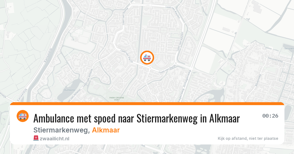 Ambulance met spoed naar Stiermarkenweg in Alkmaar — 9 aug 2026