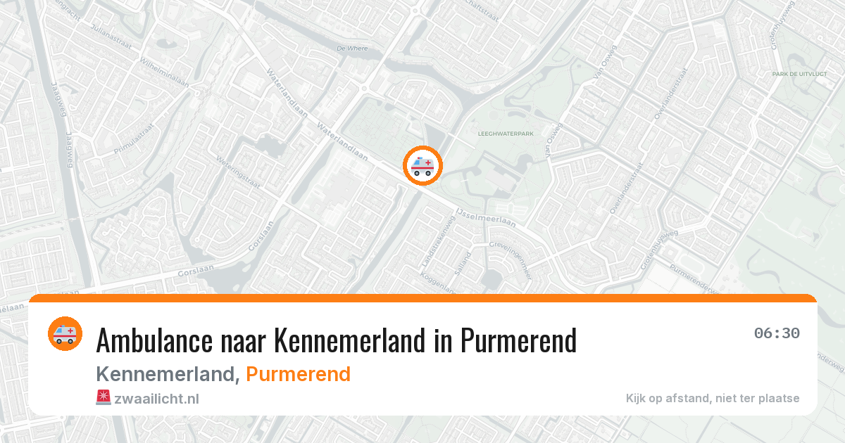 Ambulance naar Kennemerland in Purmerend — 8 apr 2026