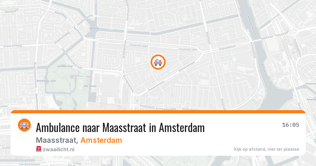 Ambulance naar Maasstraat in Amsterdam — 17 mrt 2026