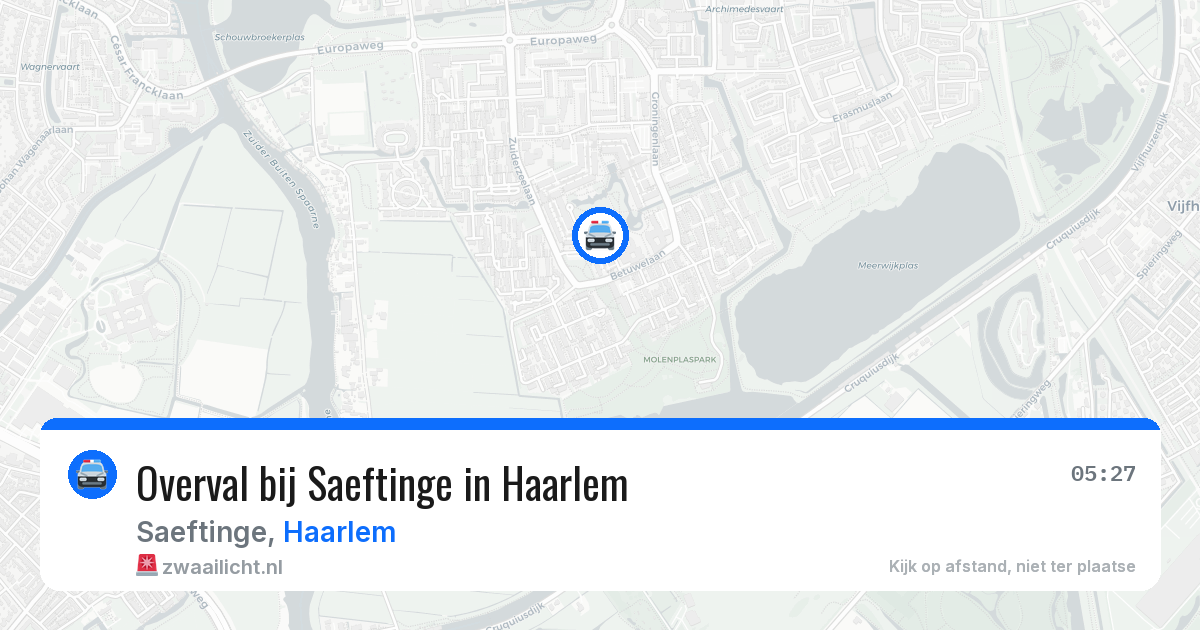 Overval bij Saeftinge in Haarlem — 13 apr 2026