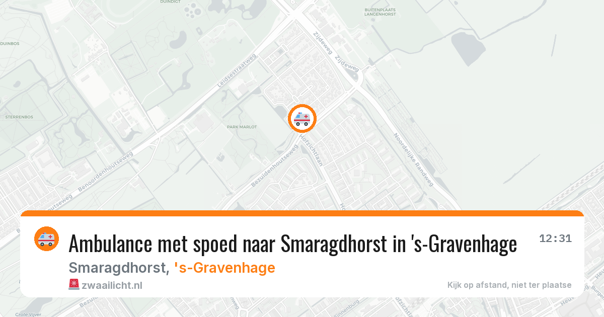 Ambulance met spoed naar Smaragdhorst in 's-Gravenhage — 12 jul 2026